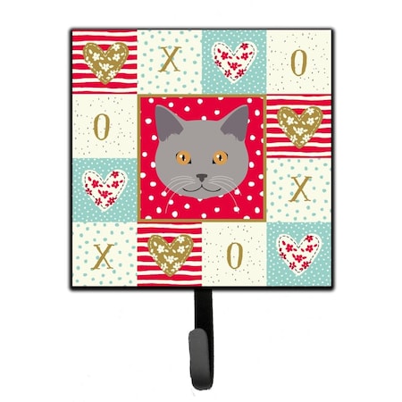 Carolines Treasures 4.25 x 1 x 7 in. Chartreux Cat Love Leash or Key Holder CK5100SH4